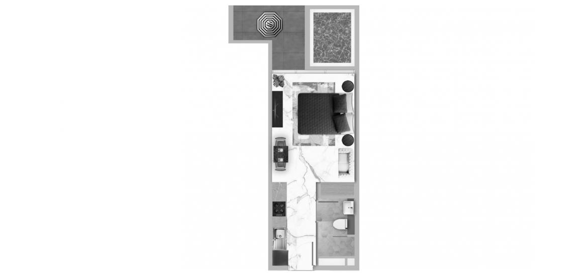 Apartment floor plan «Studio+Private Pool», 1 room in SAMANA MYKONOS