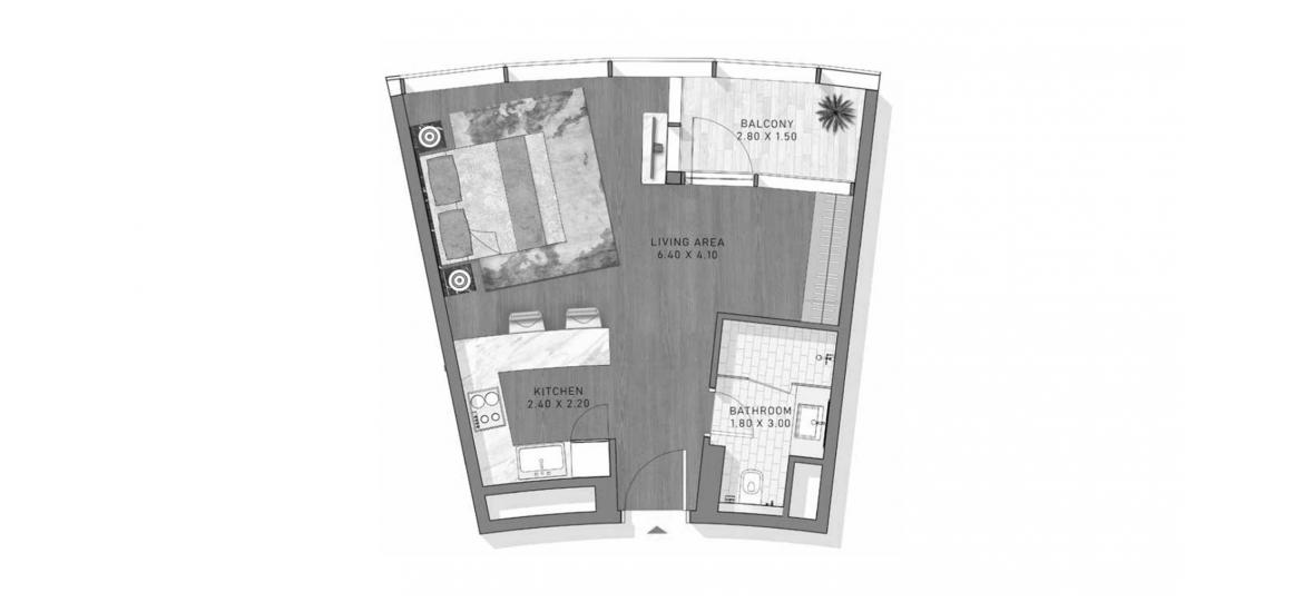 Floor plan «33.07SQM», studio, in SAFA TWO
