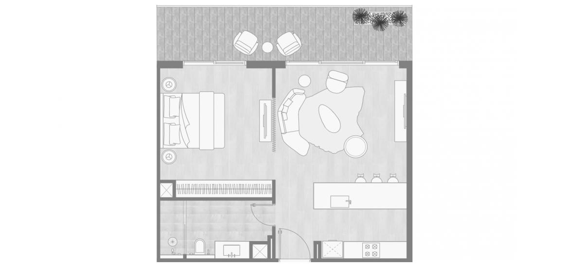 Apartment floor plan «LOFT TYPE A», 1 bedroom in KEMPINSKI RESIDENCES THE CREEK