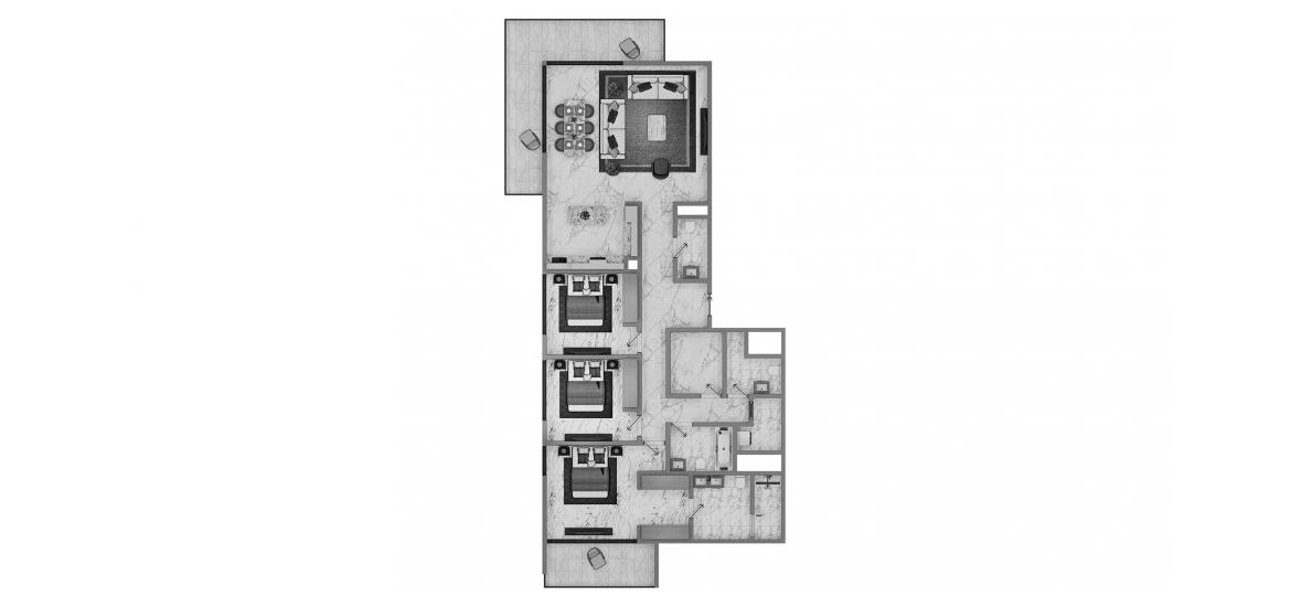 Apartment floor plan «EMAAR GOLF HEIGHTS 3 BR Type A 177SQM», 3 bedrooms in EMAAR GOLF HEIGHTS
