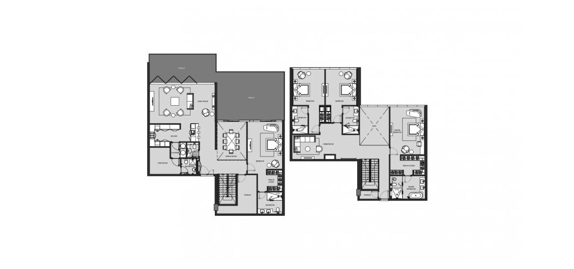 Plano del apartamento «C», 4 dormitorios en MARINA GATE