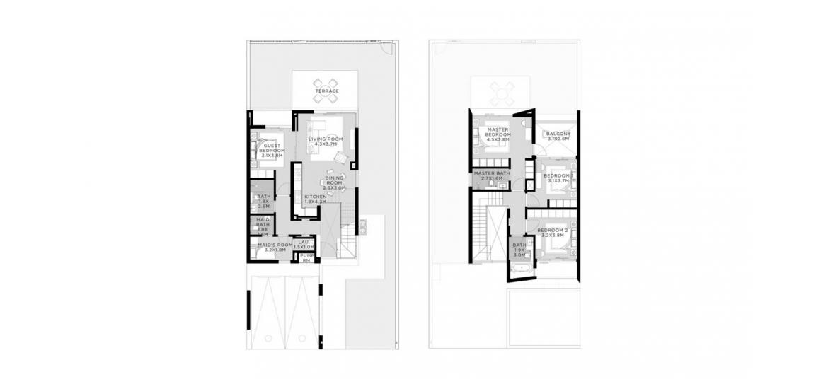 Plano del apartamento «C», 4 dormitorios en TALIA
