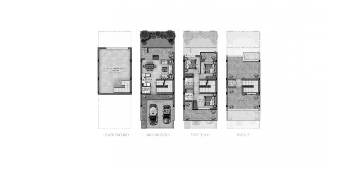Plano del apartamento «JUST CAVALLI VILLAS 3BR 257SQM», 3 dormitorios en JUST CAVALLI VILLAS