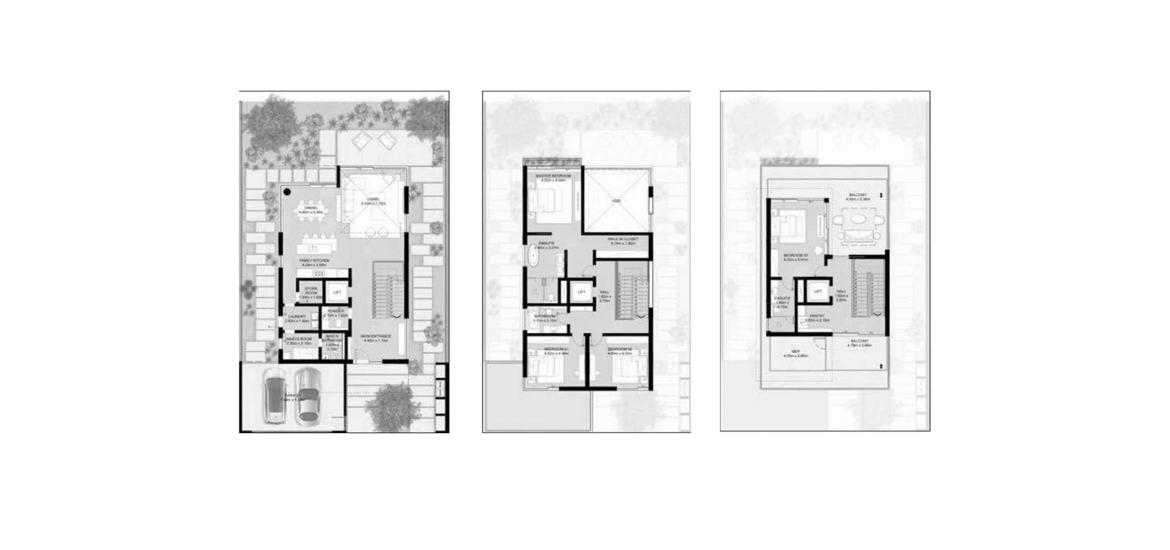 Plano del apartamento «D», 4 dormitorios en NAD AL SHEBA GARDENS
