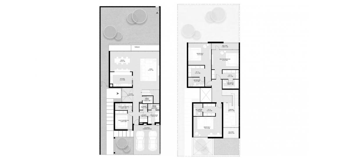 Plano del apartamento «4BR-A 371SQM», 4 dormitorios en JOURI HILLS