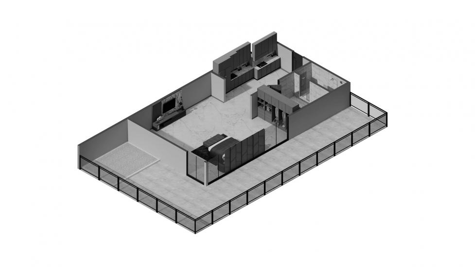 Plano del apartamento «Presidental Studio Type B 58SQM», 1 habitación en ELITZ