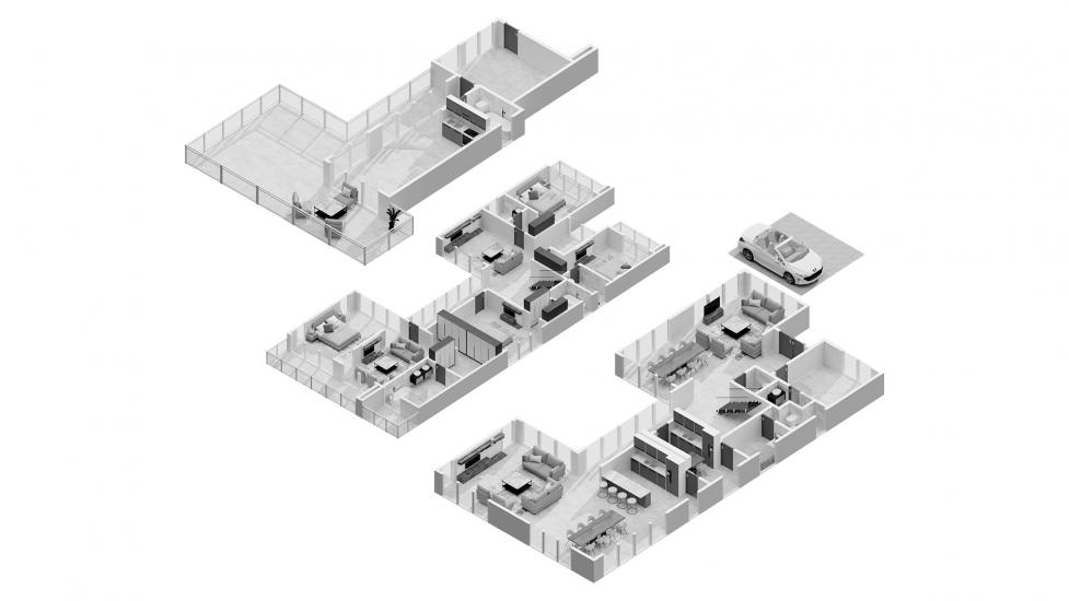 Plano del apartamento «6BR Type V55-A 1051SQM», 6 dormitorios en CAVALLI ESTATES