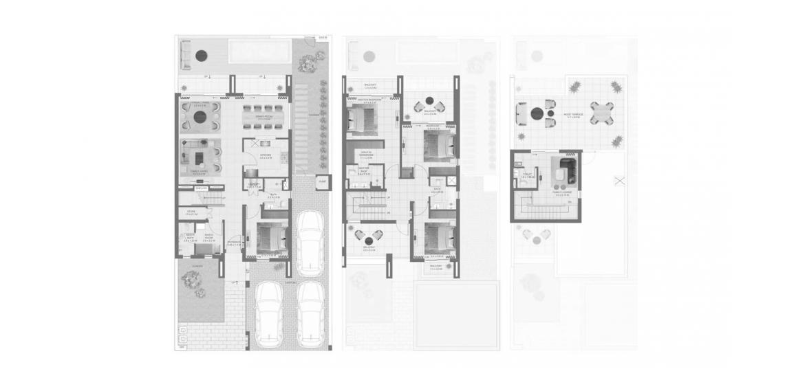 Plano del apartamento «ALANA FOUR-BEDROOM-386M», 4 dormitorios en ALANA