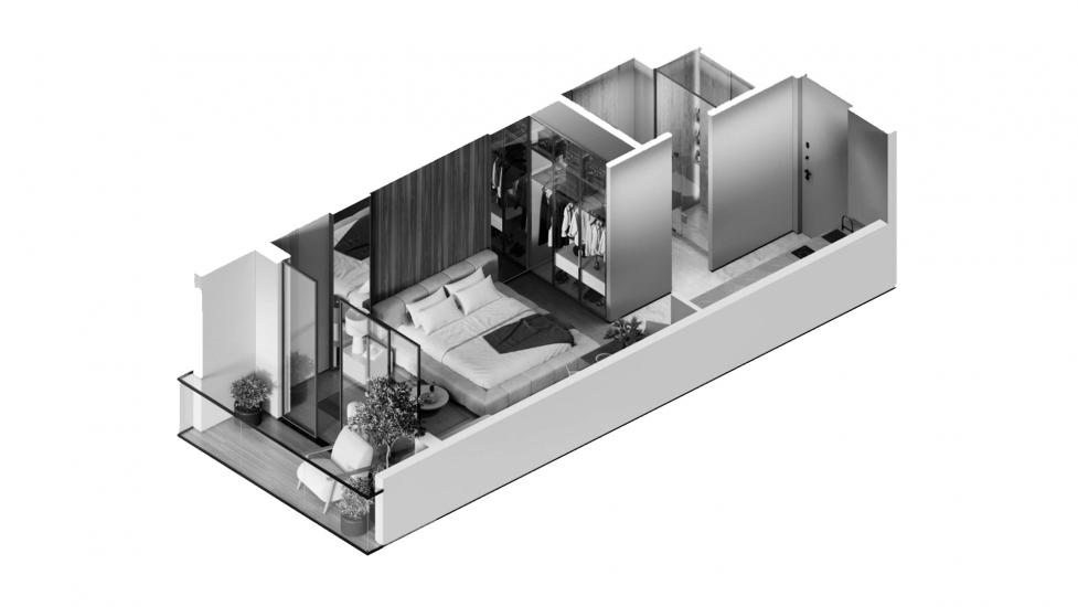 Plano del apartamento «URBAN LIFE ONE-ROOM-TYPE-1-39M», 1 habitación en URBAN LIFE