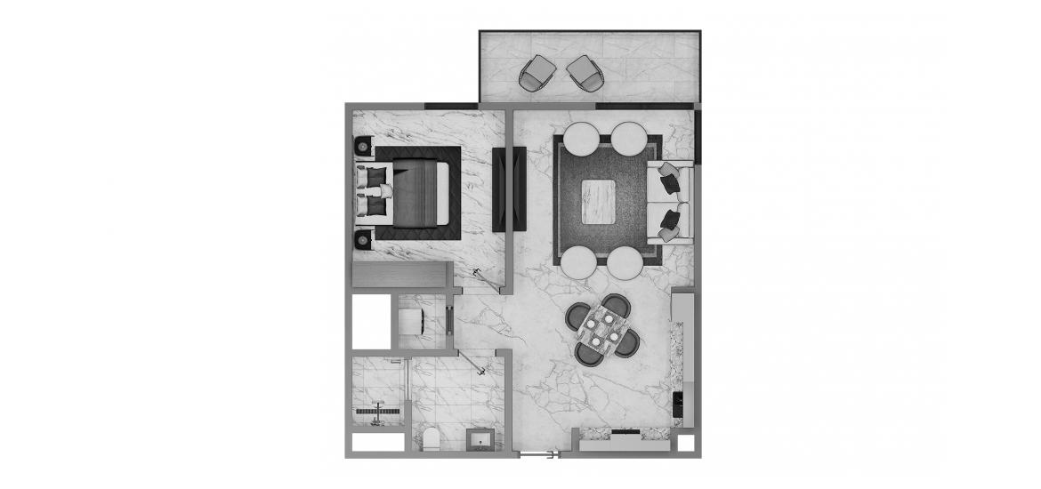 Apartment floor plan «EMAAR GOLF HEIGHTS 1 BR Type A1 70SQM», 1 bedroom in EMAAR GOLF HEIGHTS