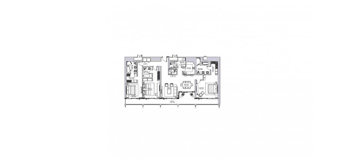 Plan d'étage de l'appartement «3BR», 3 chambres à THE STERLING