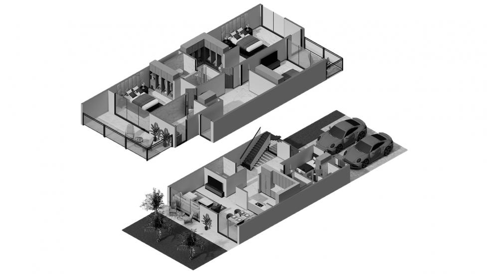 Plan d'étage de l'appartement «3BR 202SQM», 3 chambres à AURA GARDENS