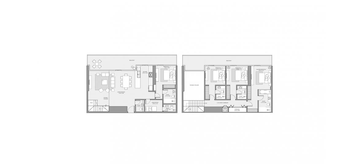 Plan d'étage de l'appartement «4 BEDROOM TYPE 01», 4 chambres à MAR CASA