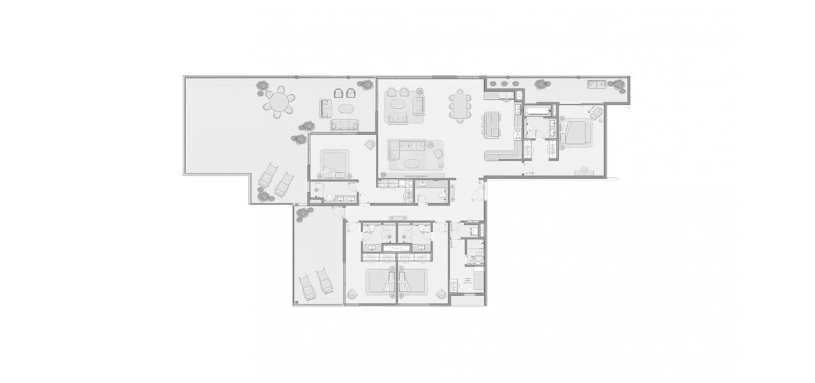 Plan d'étage de l'appartement «421 SQ.M 3 BEDROOM TYPE 4C», 4 chambres à ELARA APARTMENTS