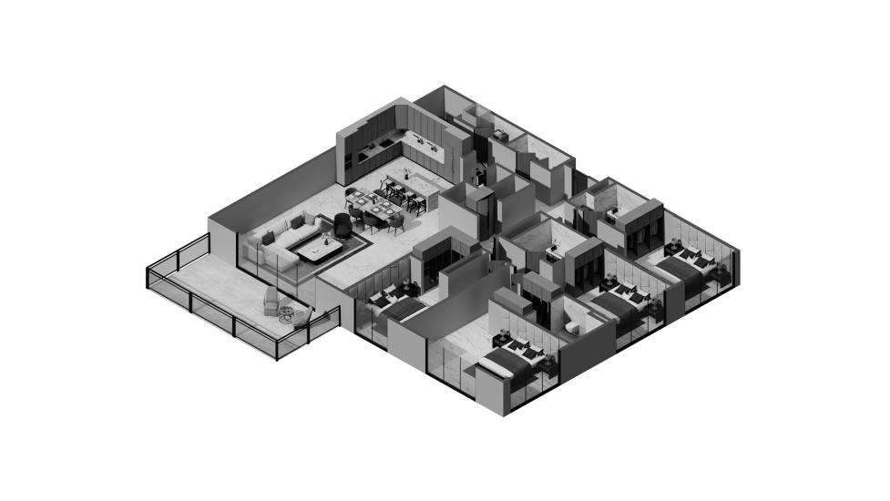 Plan d'étage de l'appartement «4 BR Type 4A 242SQM», 4 chambres à GOLF VIEWS