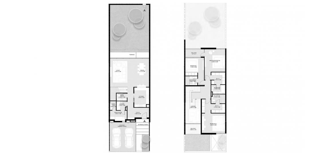 अपार्टमेंट फ्लोर प्लान «3BR-A 293SQM» JOURI HILLS