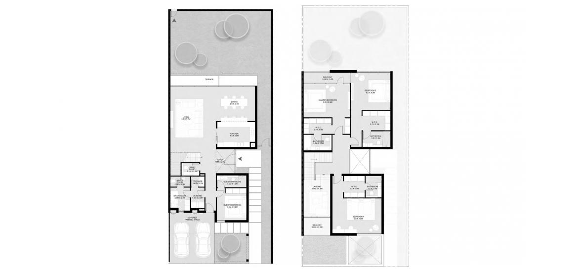 अपार्टमेंट फ्लोर प्लान «4BR-B 371SQM» JOURI HILLS