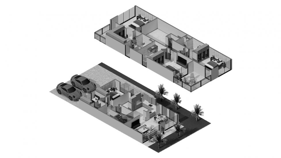 अपार्टमेंट फ्लोर प्लान «4BR 229SQM» AURA GARDENS