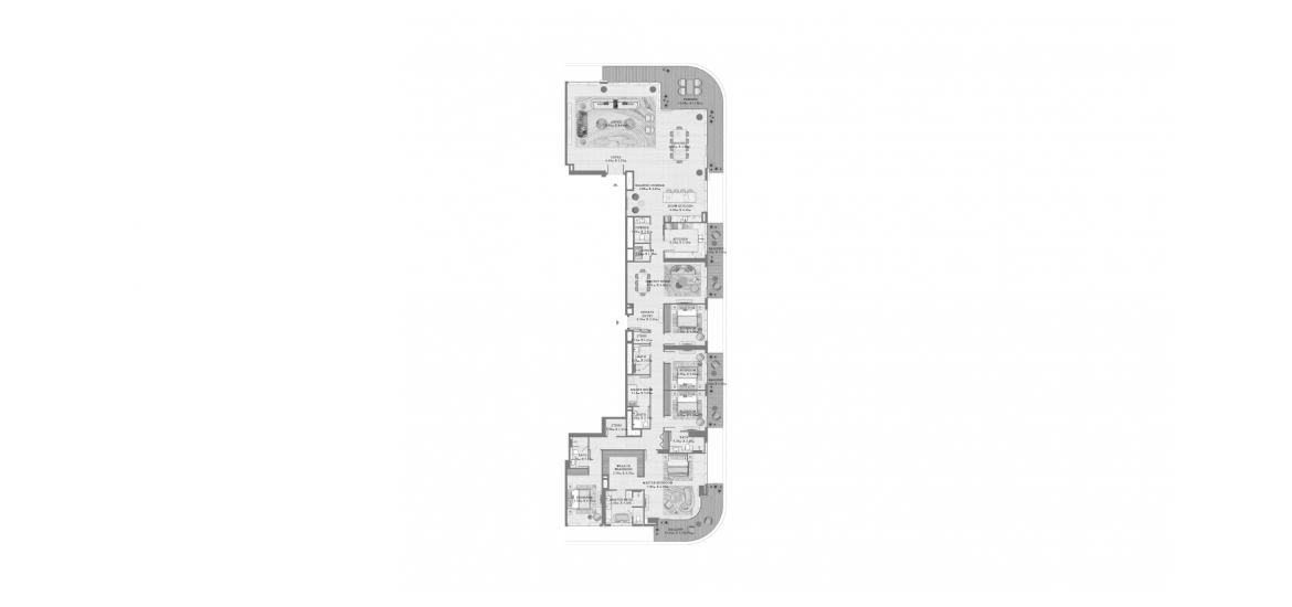 अपार्टमेंट फ्लोर प्लान «488 SQ.M 5 BEDROOM PENTHOUSE» SEAPOINT RESIDENCES