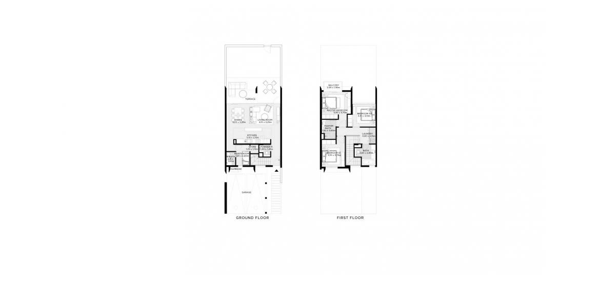 Plan mieszkania «191SQM», 3 sypialnie w THE VALLEY VILLAS