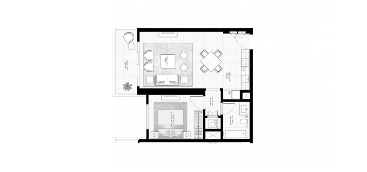 Plan mieszkania «SUNRISE BAY 1BR 68SQM», 1 sypialnia w SUNRISE BAY