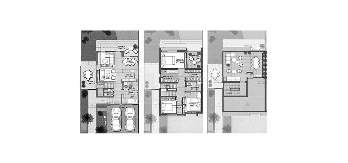 Plan mieszkania «GOLF GROVE VILLAS 3BR 270SQM», 3 sypialnie w GOLF GROVE VILLAS