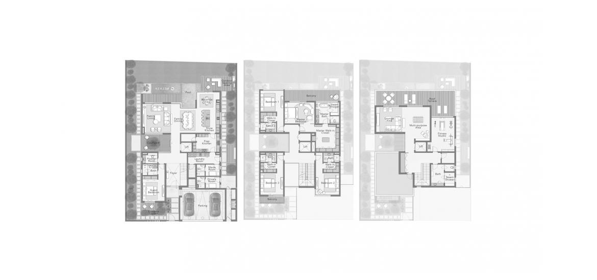 Plan mieszkania «THE ESCAPE VILLAS 5 BEDROOM», 5 sypialnie w THE SANCTUARY AT DISTRICT 11