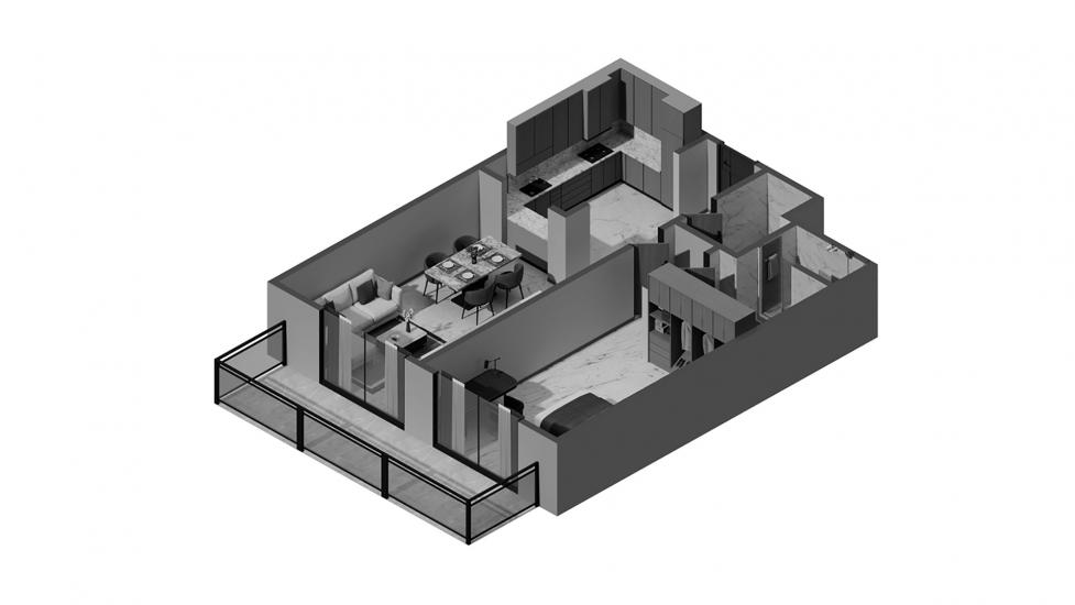 Plan mieszkania «1 Bedroom 57SQM», 1 sypialnia w BINGHATTI NOVA