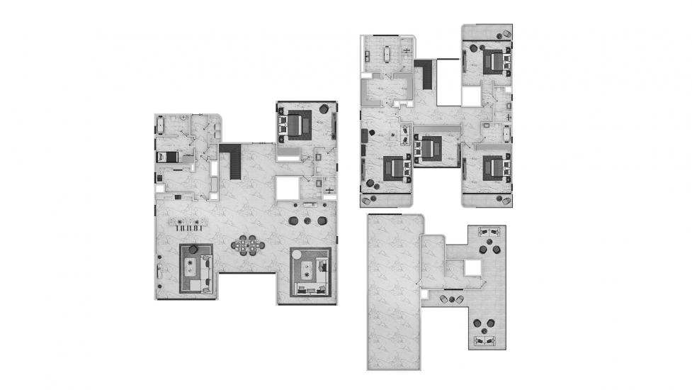 Plan mieszkania «5br type01 921sqm», 5 sypialnie w ADDRESS VILLAS HILLCREST