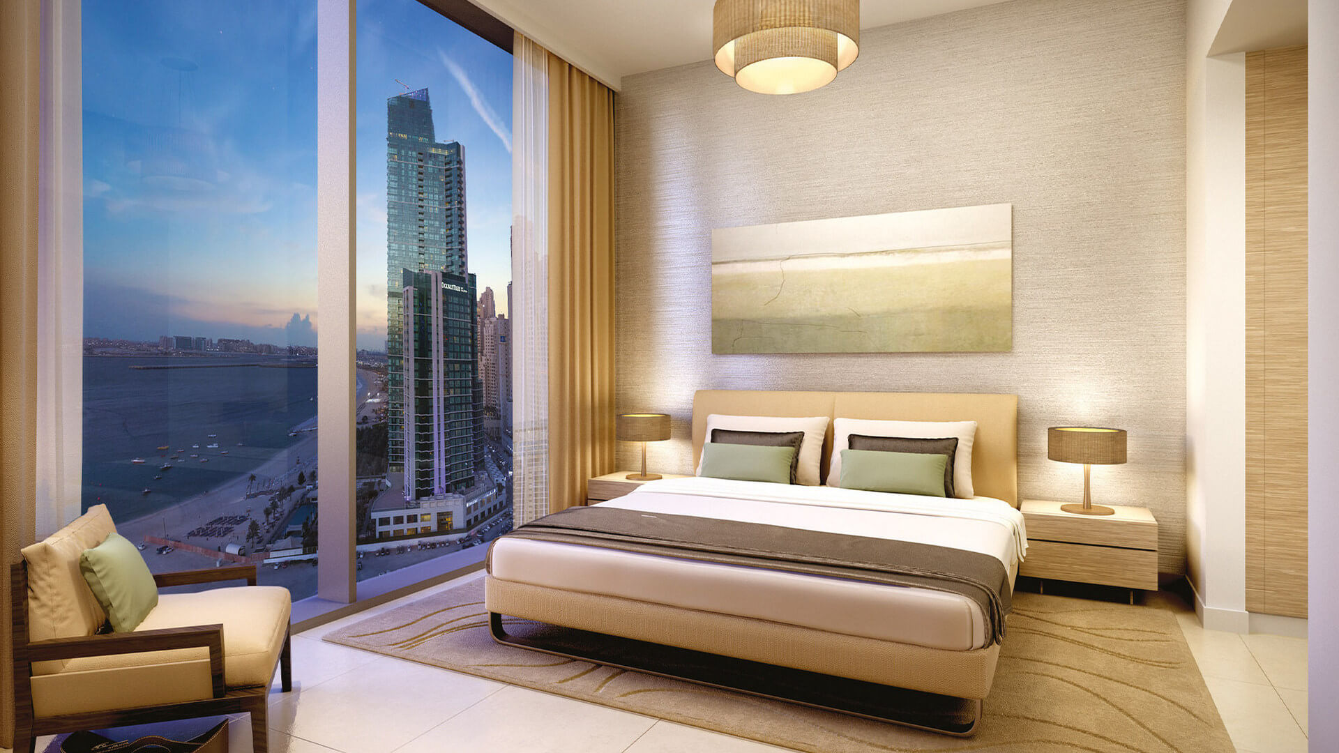 Apartamento em Dubai Marina, Dubai, EAU, 1 quarto, 63 m². № 24099 - 1