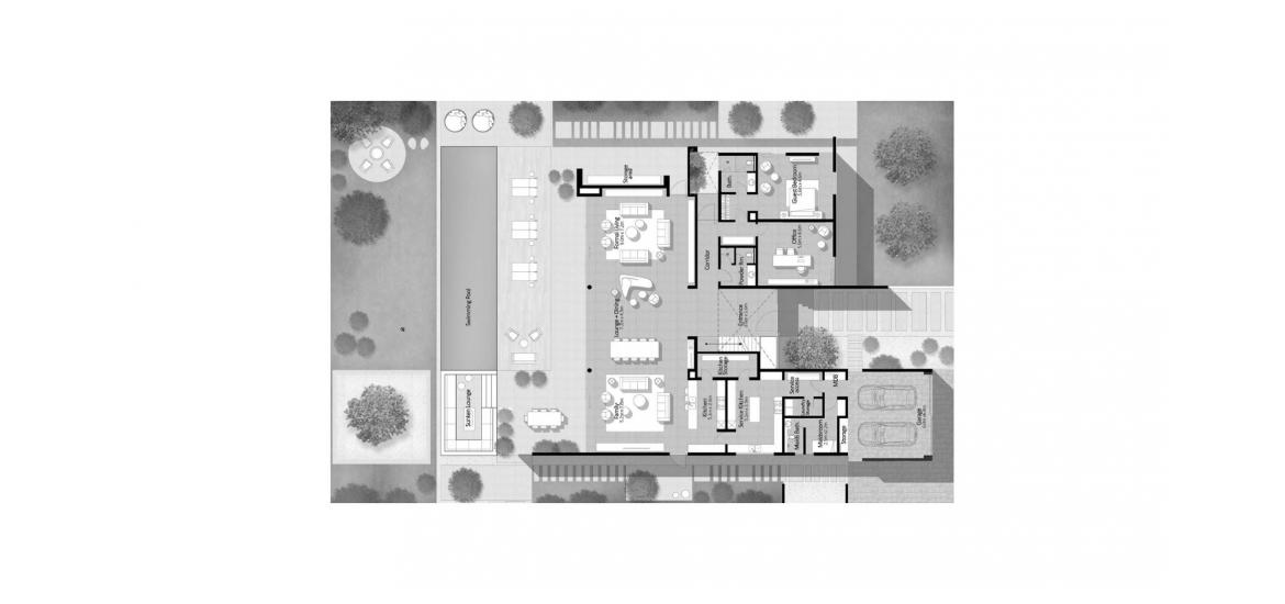 Планировка апартаментов «FAIRWAY VISTAS 7BR 856SQM» 7 спален в ЖК FAIRWAY VISTAS