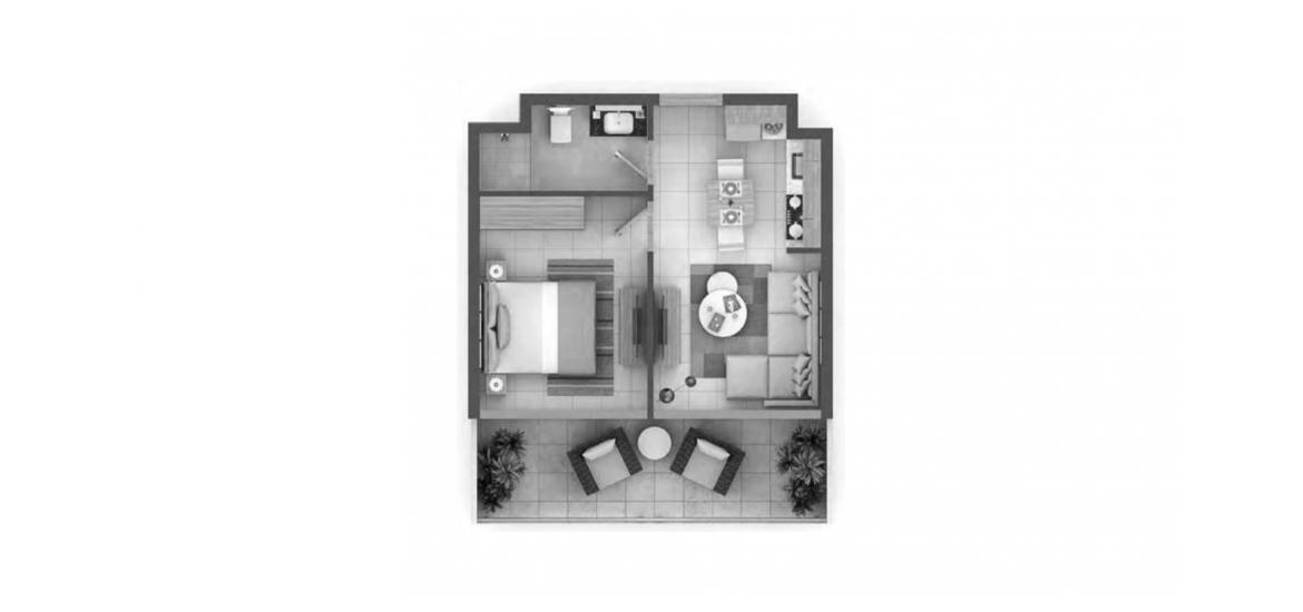 Планировка апартаментов «A» 1 спальня в ЖК VERA RESIDENCES