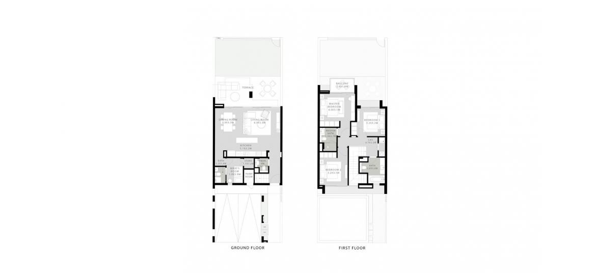 Планировка апартаментов «190SQM» 3 спальни в ЖК ORANIA AT THE VALLEY