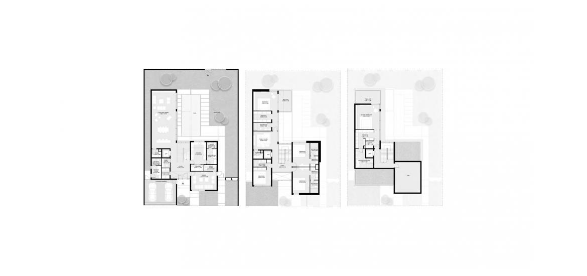Планировка апартаментов «5BR-1A 532SQM» 5 спален в ЖК JOURI HILLS