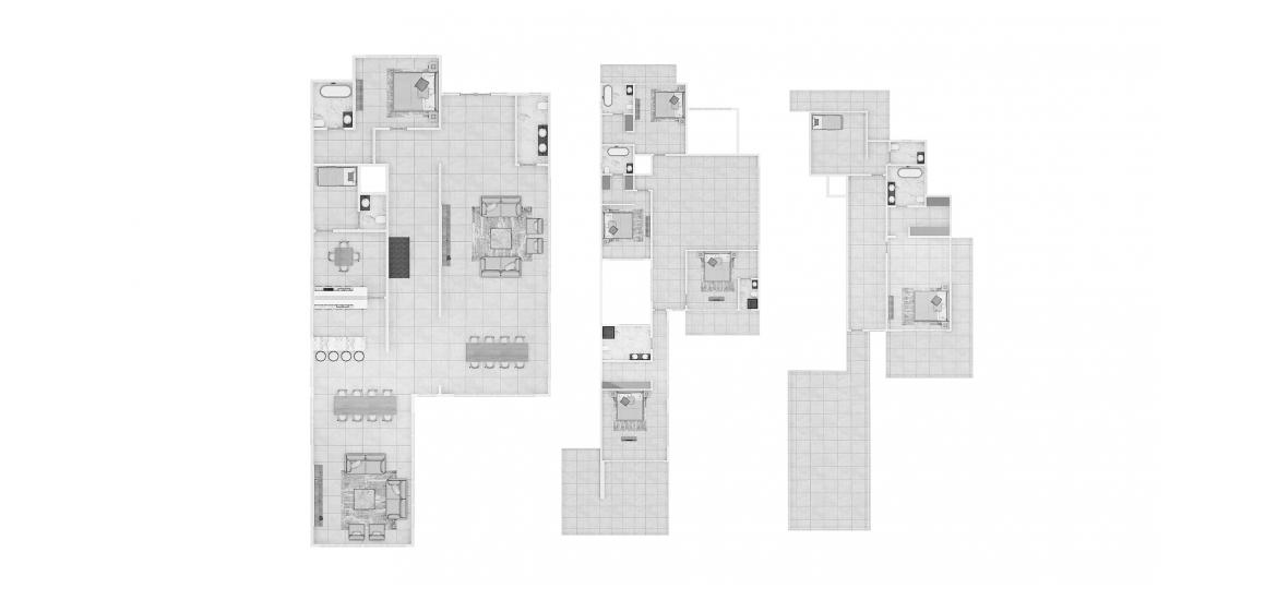 Планировка апартаментов «7BR Type V75-A 1629SQM» 7 спален в ЖК CAVALLI ESTATES