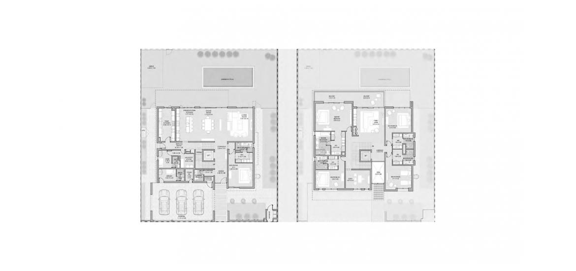 Планировка апартаментов «VILLA TYPE A 5BR» 5 спален в ЖК OPAL GARDENS
