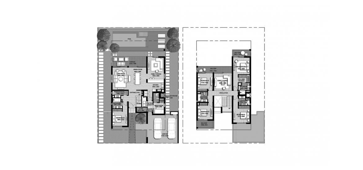 Планування апартаментів «GOLF LINKS 5BR 357SQM», 5 спальні у GOLF LINKS