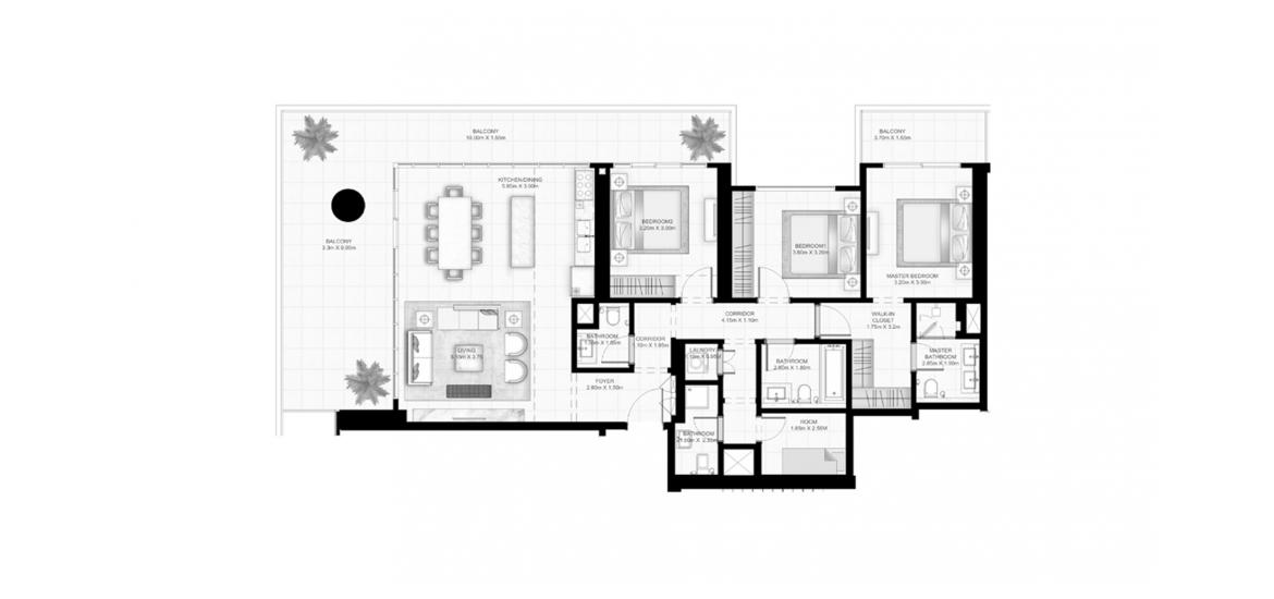 Планування апартаментів «SUNRISE BAY 3BR 194SQM», 3 спальні у SUNRISE BAY