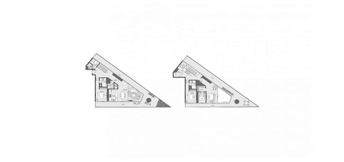 Планування апартаментів «3 BEDROOM TYPE ROYAL», 3 спальні у MAR CASA