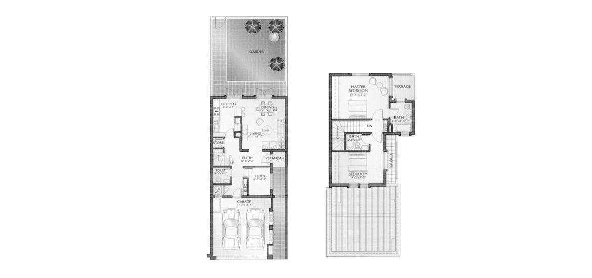 Floor plan «A», 2+1, in AL REEM 1