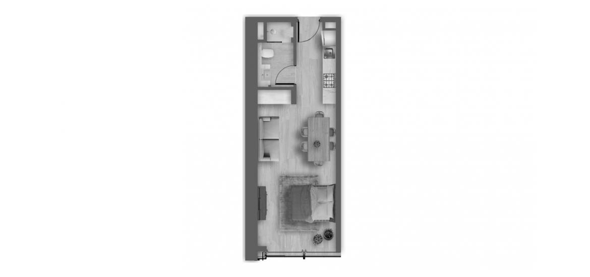 Apartment floor plan «A», 1 room in AHAD RESIDENCES