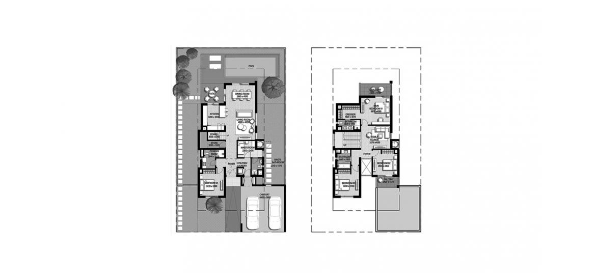 Apartment floor plan «GOLF LINKS 4BR 275SQM», 4 bedrooms in GOLF LINKS