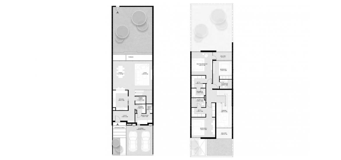 Apartment floor plan «3BR-B 293SQM», 3 bedrooms in JOURI HILLS