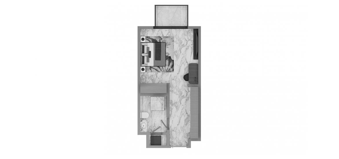 Apartment floor plan «Studio Type A 38SQM», 1 room in BELMONT RESIDENCE