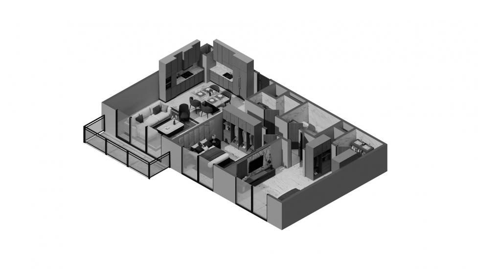 Floor plan «GOLF VIEWS 2BR 93SQM», 2 bedrooms, in GOLF VIEWS